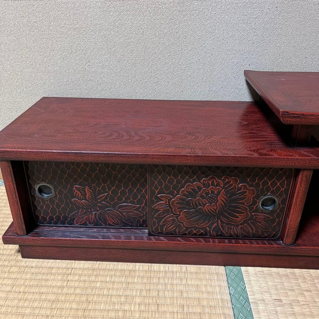 床の間、飾り棚、収納棚、茶箪笥、花瓶台、昭和レトロ、ケヤキ色 Amazon.co.jp: 和飾り棚 床の間飾り棚収納棚茶箪笥花瓶台レトロ